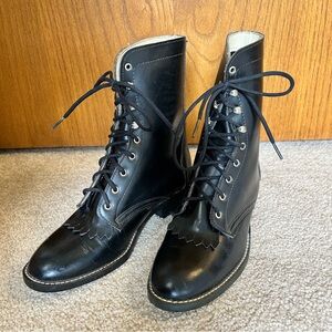 Laredo Genuine Leather Kiltie Lace-Up Boots Youth 3.5 or women’s 5M